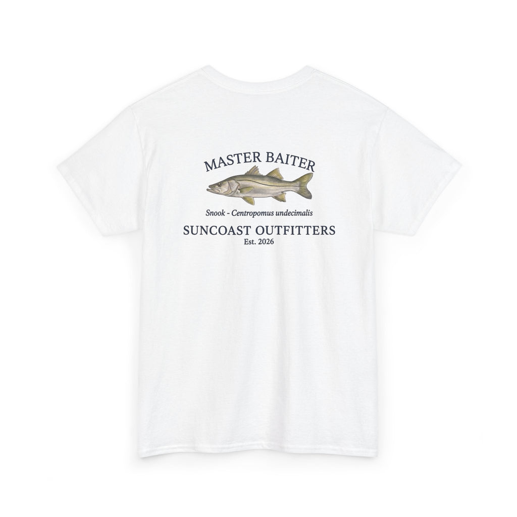 Fishing T‑Shirt — "Master Baiter" Suncoast Outfitters Graphic Tee