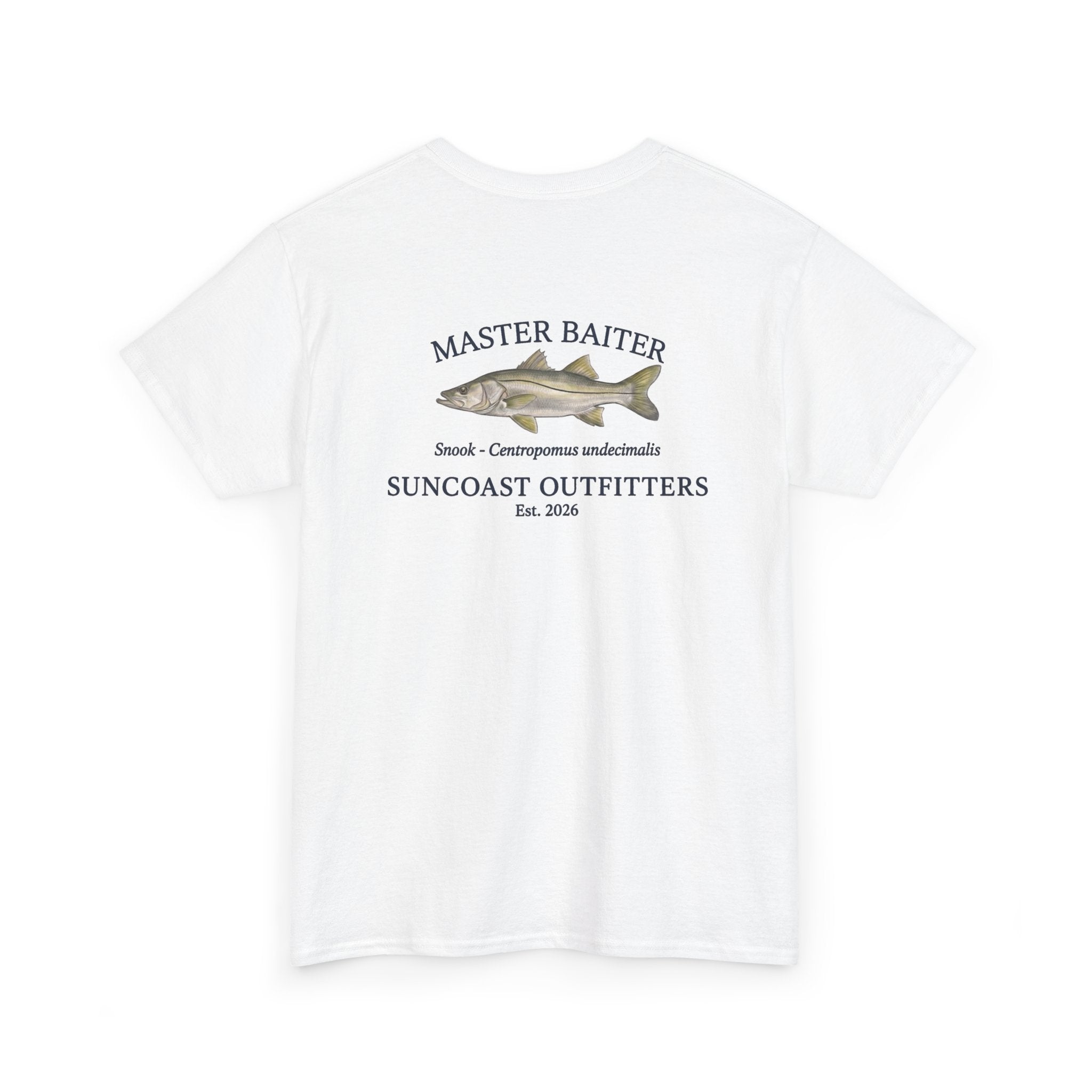 Fishing T‑Shirt — "Master Baiter" Suncoast Outfitters Graphic Tee