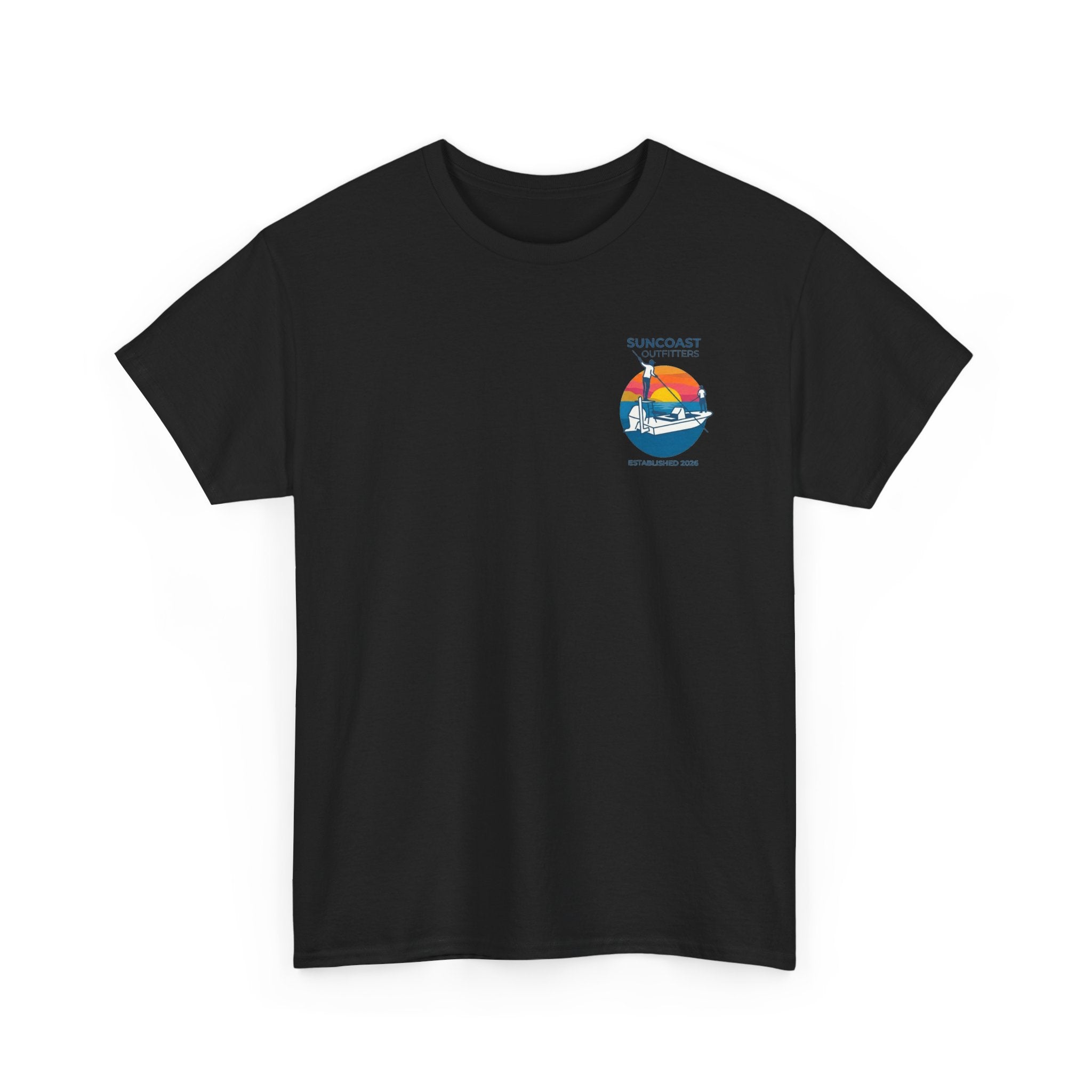 Sunset Tarpon Silhouette Tee | Suncoast Outfitters Fishing Logo