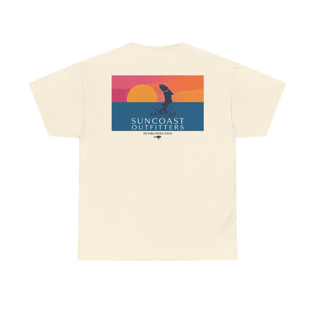 Sunset Tarpon Silhouette Tee | Suncoast Outfitters Fishing Logo