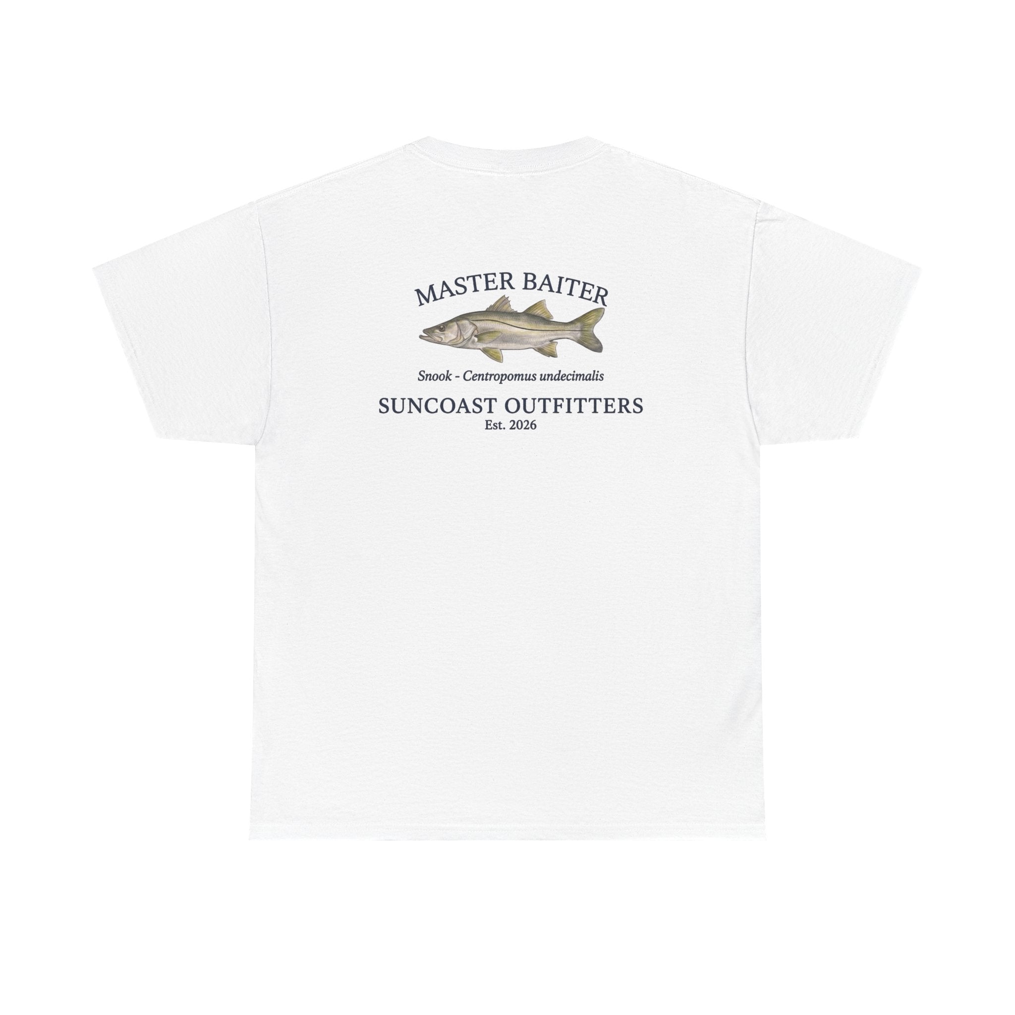 Fishing T‑Shirt — "Master Baiter" Suncoast Outfitters Graphic Tee