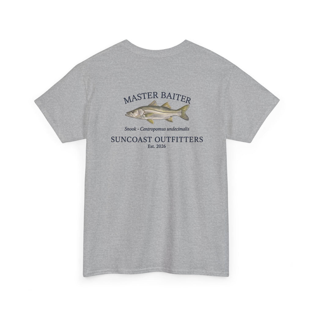 Fishing T‑Shirt — "Master Baiter" Suncoast Outfitters Graphic Tee