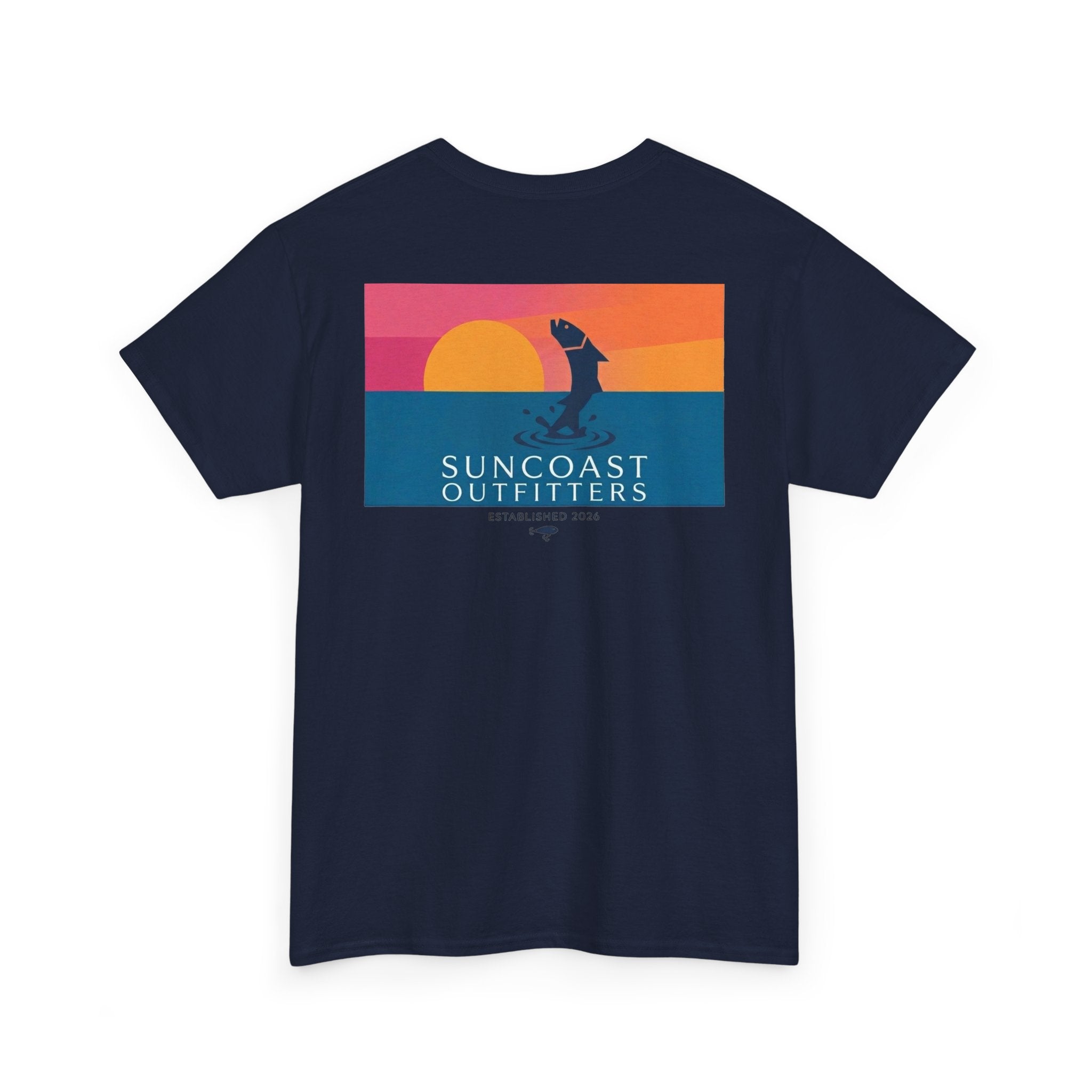 Sunset Tarpon Silhouette Tee | Suncoast Outfitters Fishing Logo